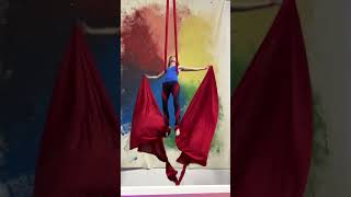 Aerial Silks Magic Trick Entry to Crossback Straddle sequence [upl. by Scriven420]