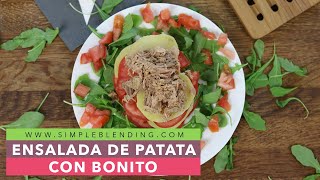 ENSALADA DE PATATA CON BONITO  Receta de ensalada con patata cocida  Ensalada con bonito cocida [upl. by Arual]