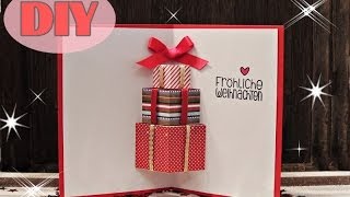 Weihnachtskarten selber basteln 7  Weihnachtsgeschenke  Christmas Card DIY [upl. by Enicnarf191]