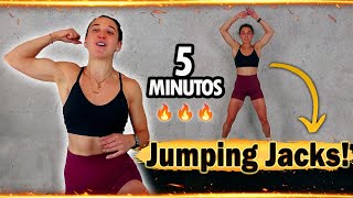 5 MINUTOS QUEMA GRASA JUMPING JACK  CARDIO HIIT 5 Min SIN DESCANSO 🔥🔥 [upl. by Hewitt620]