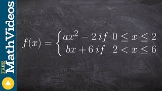 Learn to find the value that makes the piecewise function differentiable and continuous [upl. by Tengdin]