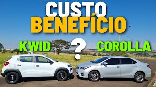 KWID 2023 VS COROLLA 2016  Custo Benefício e Opinião do Dono [upl. by Llerraj]