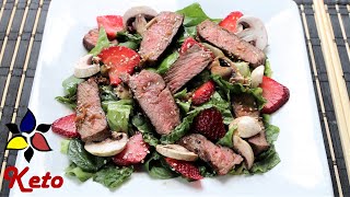 Teriyaki Steak Salad and Strawberries [upl. by Durward]