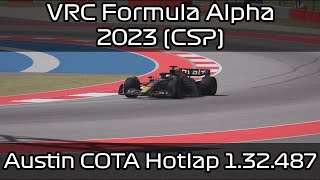 VRC FA 23 CSP  Austin COTA 132487 Hotlap  Setup  Assetto Corsa [upl. by Yesdnik]