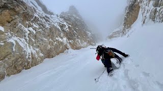 Skiing The Waterman Couloir on Mt Stanley [upl. by Recneps]