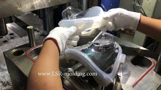 LSR Liquid Silicone Injection Overmolding  Plastic Rubber Over Molding for Full Face Mask [upl. by Shields205]