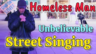 😱Homeless Mans Unbelievable Street Singing🔥Street Singer🍀Boyz II Men  End Of The Road [upl. by Ainesell]