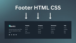 Responsive Footer Design using HTML And CSS  Footer HTML CSS [upl. by Aicxela847]