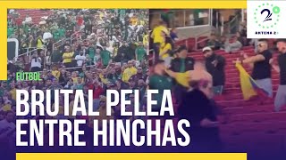 Colombia vs México opacada por pelea entre hinchas [upl. by Araminta]