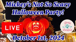 🔴LIVE Mickeys Not So Scary Halloween Party at the Magic Kingdom in Walt Disney World 10124 [upl. by Hcirdeirf96]