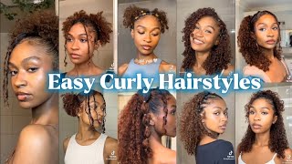 Cute amp Easy Curly Hairstyles 😍 Natural Curly Hairstyles 💗 Trendy Curly Hairstyles😍 [upl. by Buna597]