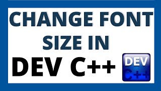 Change and increase font size in Dev c [upl. by O'Grady]