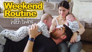 Our Weekend Routine With 5 month Old Twins [upl. by Eronel323]