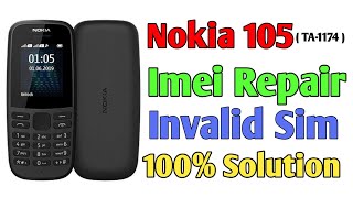 Nokia 105 imei Change Code  invalid SIM Problem Solution  PTA Registration Code  Nokia TA1174 [upl. by Balfore753]