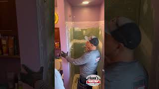 How To Install A Therma Glass Moderna Shower Wall System With No Experience amp Also Linoleum Flooring [upl. by Yadnus]