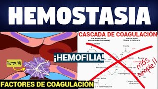 TODO SOBRE HEMOSTASIA Y CASCADA DE COAGULACIÓN 🌊🔴 Súper fácil [upl. by Ibby515]