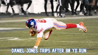 Daniel Jones Trips over Himself After Running 80 YardsMisses Endzone [upl. by Cleti]