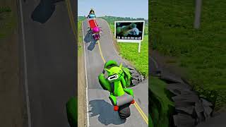 Weird Ass Cars VS Hulk Scary FACE in Giant Pit in BeamNGdrive [upl. by Nanete]