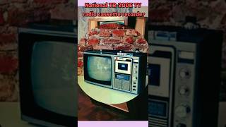 vintage TV tape radio combo full entertainment home theatrecolourTVCRT picture tubeantic TVviral [upl. by Eijneb]