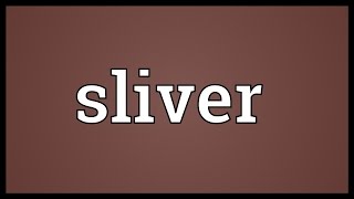 Sliver Meaning [upl. by Asp778]