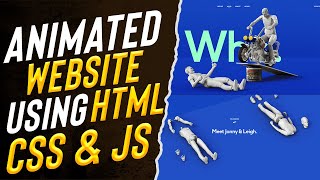 Create Animated Website Using HTML CSS amp JS  Hover Animation Using JavaScript [upl. by Kravits]