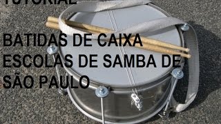 Batidas de Caixa  Escolas de Samba de SP  Tutorial [upl. by Lemieux]