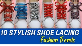 Learn how to lace your shoes in 10 unique ways P2 shoelaces kihoav [upl. by Dric]