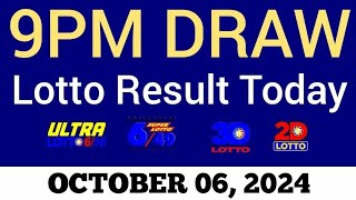 Lotto Result Today 9pm Draw October 6 2024 Swertres Ez2 PCSO Live Result [upl. by Jelene]