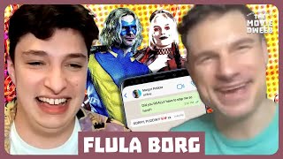 Flula Borg On The Suicide Squad WhatsApp Group amp Being Slapped By Margot Robbie 💀  The Movie Dweeb [upl. by Vite]