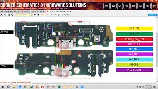 redmi a2 charging ways main board and sub board borneo schematics [upl. by Candie]