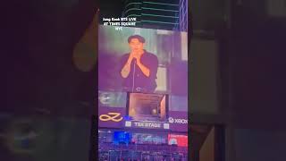 Jung Kook BTS LIVE AT TIMES SQUARE NYC travel [upl. by Ahcilef686]