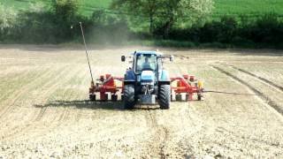 semis de tournesol 2012 avec un new holland TM155 [upl. by Bowden]