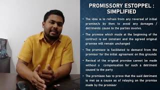 Promissory Estoppel  Anuradha Chandrawansha [upl. by Atnoled493]