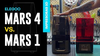 IMPRESORAS 3D Comparativa entre ELEGOO Mars 4 Ultra VS Mars 1 [upl. by Aicittel]