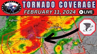 February 11 2024 LIVE Texas Tornado Coverage [upl. by Goeselt]