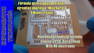 FORMULA para ESTAÑAR circuitos por inmersion Sin electrodos [upl. by Onairelav]