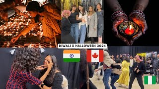 Diwali x Halloween 2024 Celebrating in Canada  Life of Indian Students Abroad [upl. by Kent879]