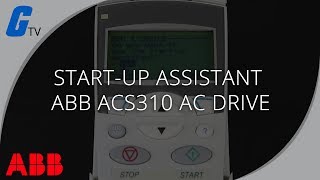 Basic Start up with the StartUp Assistant on ABB ACS310 AC Drive with the Advanced Control Panel [upl. by O'Malley]