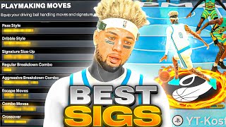 Best DRIBBLE MOVES FOR 6’56’8 BUILDS In NBA 2K24 FASTEST DRIBBLE MOVESSIGS [upl. by Enala326]