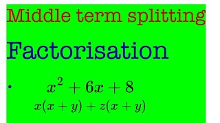 Middle term splitting [upl. by Rabelais384]