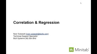 Minitab 19 Correlation amp Regression Webinar [upl. by Karoline]