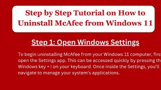 How to Uninstall McAfee on Windows 11  Uninstall McAfee [upl. by Mischa]