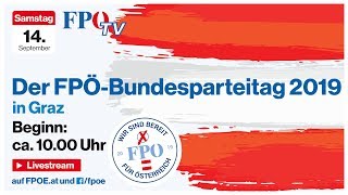 Komplettaufzeichnung Der FPÖBundesparteitag 2019 in Graz Die wichtigsten Reden [upl. by Mickie882]