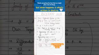 1501000  Formation of Ordinary Differential Equations shorts [upl. by Salem809]