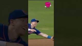 Brett Baty Gets Hit In The FACE and he keeps smiling shorts mlb [upl. by Eelinnej771]