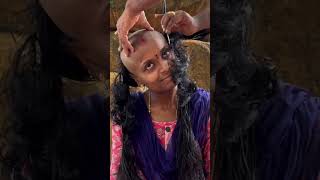 Long hair to shave Hair donation ytshorts hair andhrapradesh telangana [upl. by Notfilc]