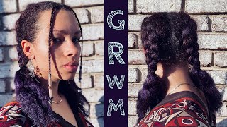 A Quick GRWM on Blownout NaturalCurly Hair [upl. by Dyanne707]