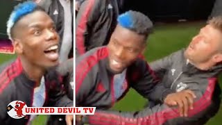 Man Utd star Paul Pogba dragged down tunnel by Michael Carrick after West Ham fan tension  new [upl. by Billy]