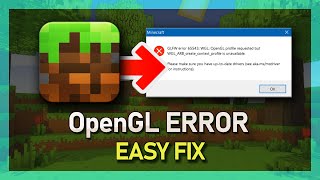 How To Fix “OpenGL Error 65543” in Minecraft  Windows [upl. by Nimar]