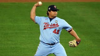 Willians Astudillo pitches a scoreless inning while throwing 46 MPH [upl. by Jentoft]